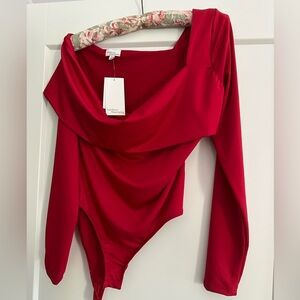 Madison and Berkeley red bodysuit